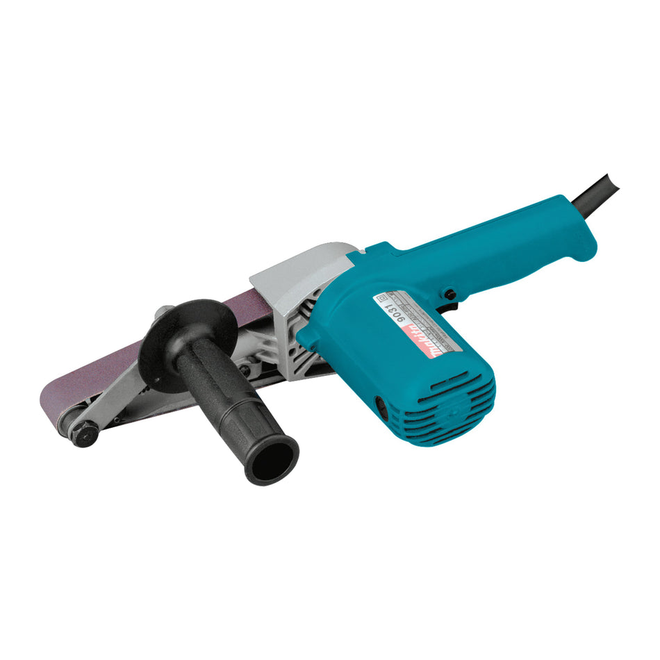 Makita® 9031 Belt Sander, Tool/Kit: Tool, 1-1/8 x 21 in Belt, 656 to 3280 fpm Speed, 15 in OAL