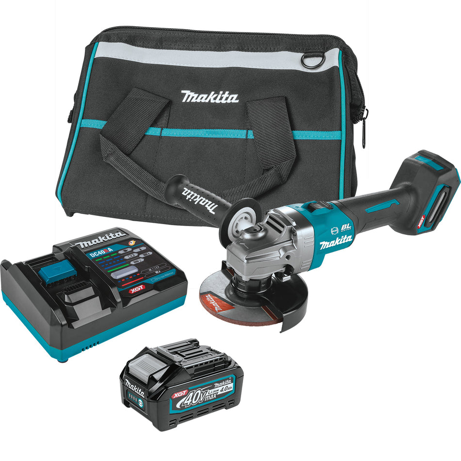 Makita® GAG01M1 Angle Grinder Kit With Electric Brake, Tool/Kit: Kit, 5 in Dia Wheel, 5/8-11 Spindle Thread, 40 V