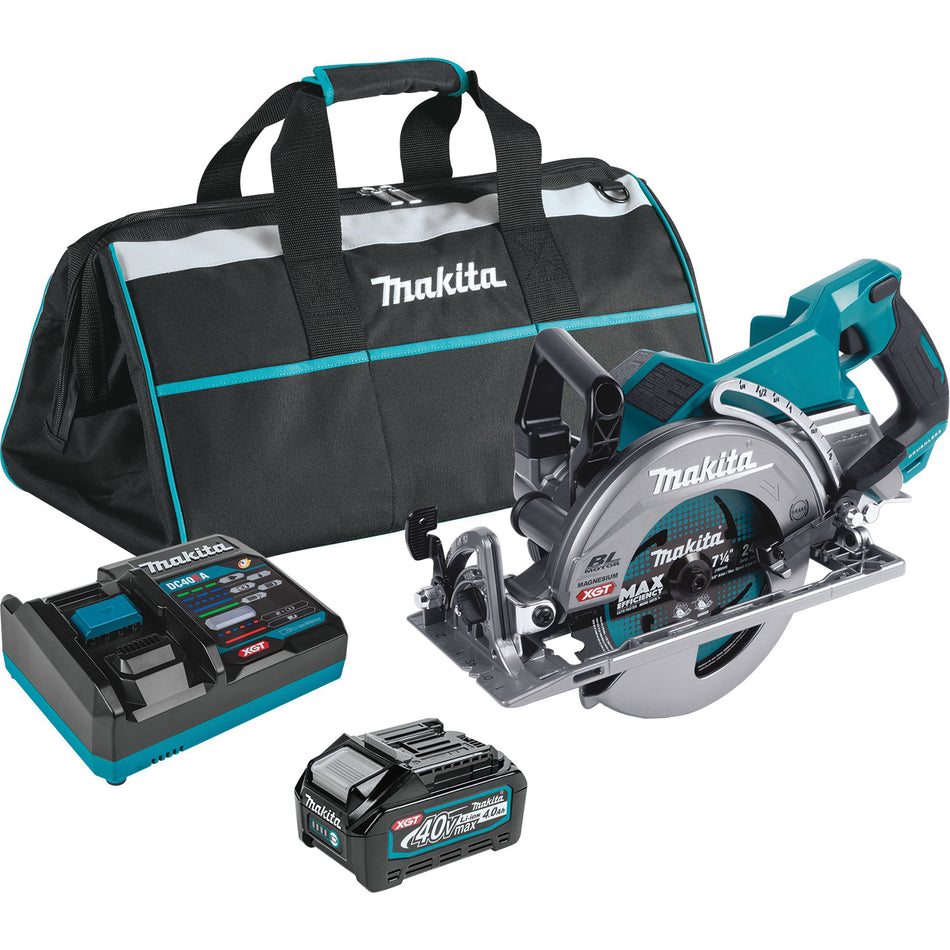 Makita® XGT® GSR01M1 Cordless Circular Saw Kit, Tool/Kit: Kit, 7-1/4 in Dia Blade, 40 V, Lithium-Ion Battery, 4 Ah