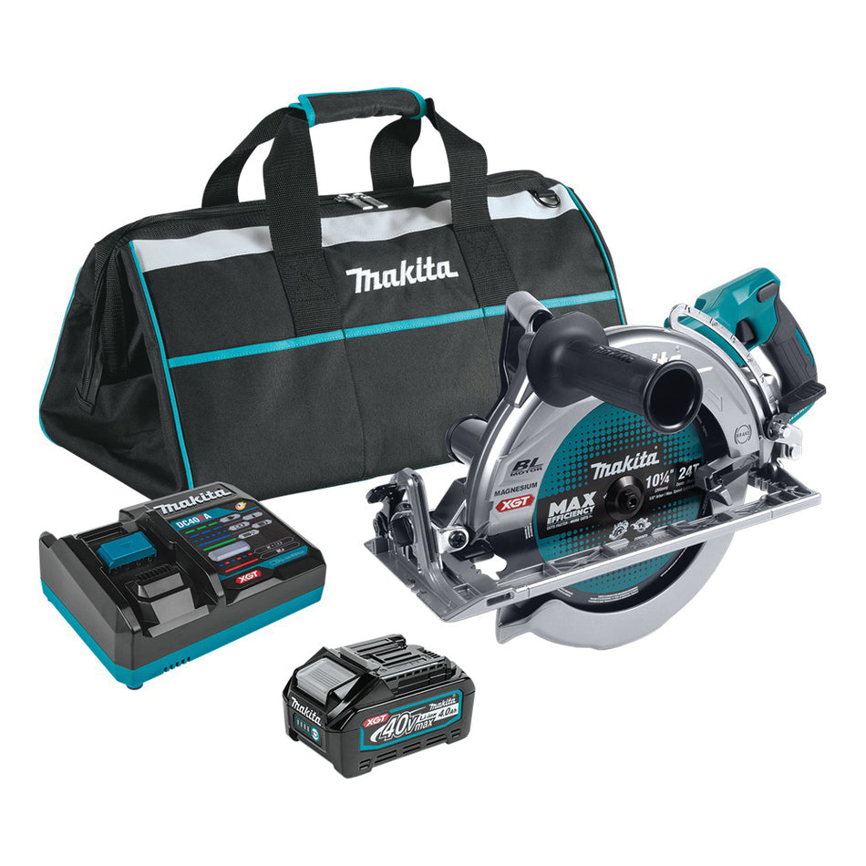 Makita® XGT® GSR02M1 Circular Saw Kit, Tool/Kit: Kit, 10-1/4 in Dia Blade, 3-3/4 in, 2-3/4 in, 2-1/8 in D Cutting