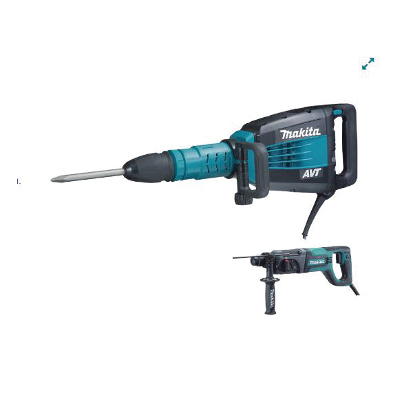 Makita® AVT® HM1214CX Demolition and Rotary Hammer, Tool/Kit: Tool, 1 in Chuck, 950 to 1900 bpm, 120 V