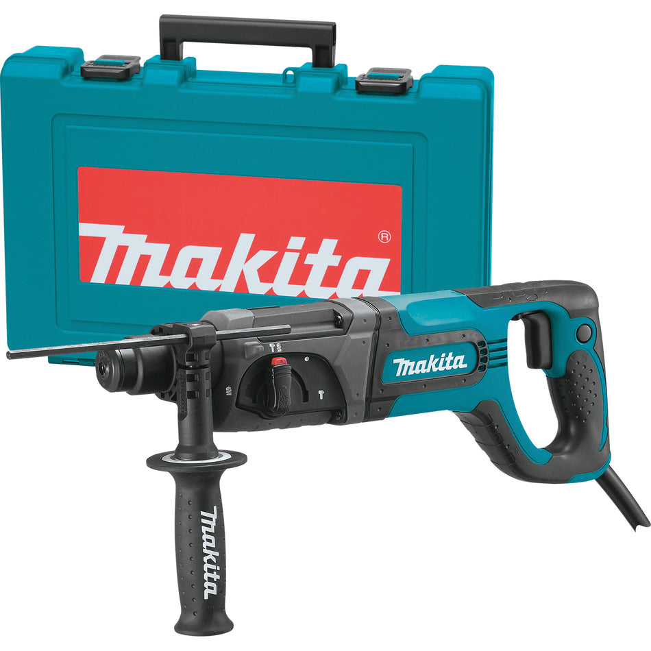 Makita® HR2475 Rotary Hammer With Rubberized Grip, Tool/Kit: Tool, 0 to 4500 bpm, 0 to 1100 rpm No Load