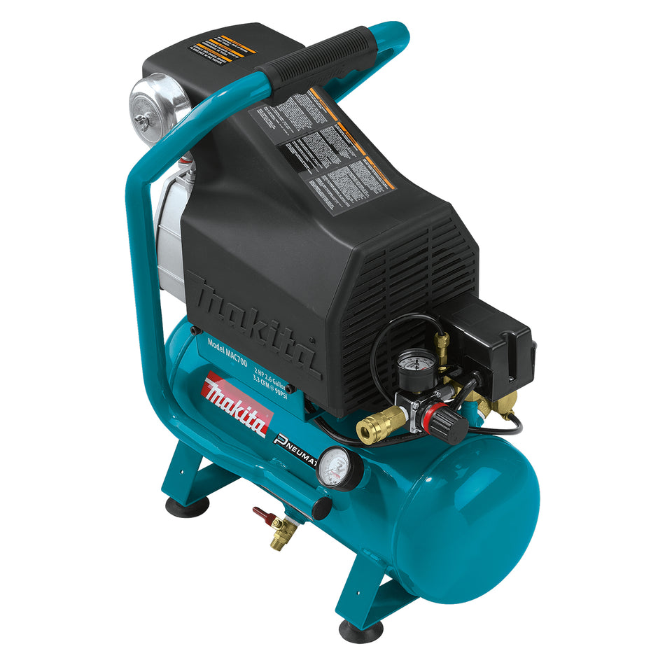 Makita® Big Bore™ MAC700 Air Compressor, 2.6 gal Tank, 2 hp, 120 VAC, 130 psi Pressure