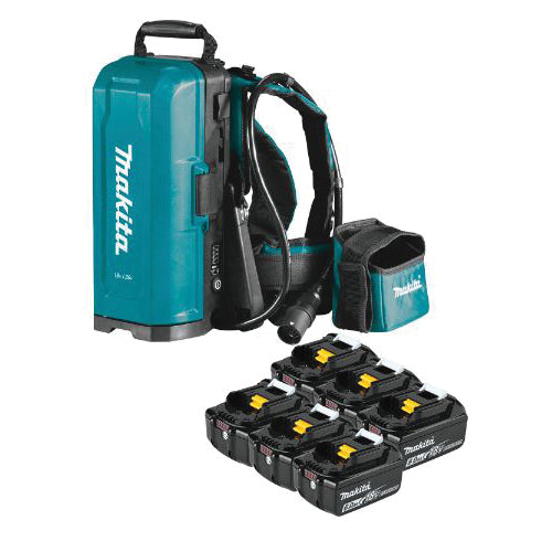 Makita® ConnectX™ LXT® X2 XGT® PDC01G6 Portable Backpack Power Supply, 18 V, 6 Ah Battery Capacity, Lithium-Ion Battery