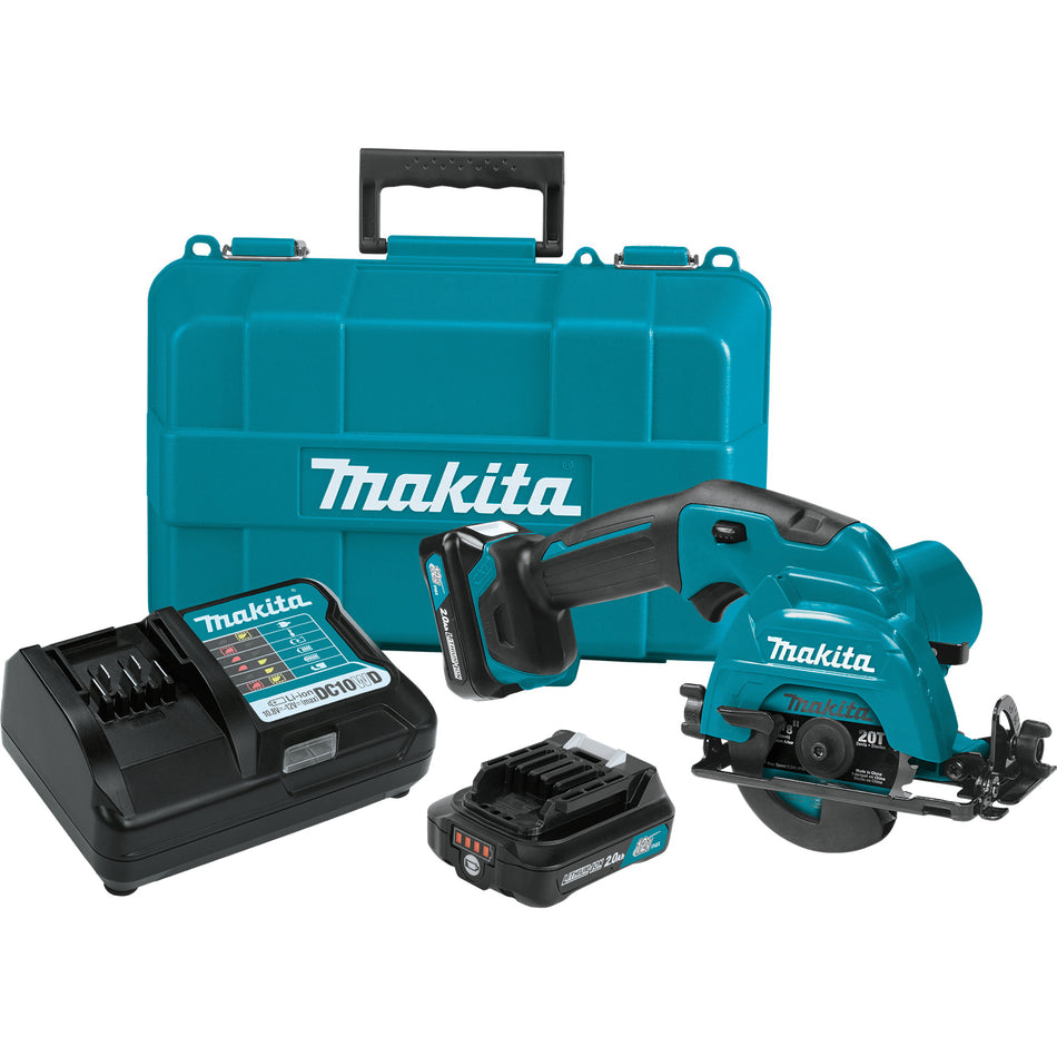 Makita® CXT Series SH02R1 Cordless Circular Saw Kit, Tool/Kit: Kit, 3-3/8 in Dia Blade, 5/8 in, 1 in D Cutting, 12 V