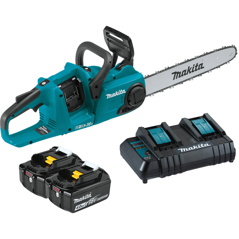 Makita® XCU04CM Chainsaw Kit, Tool/Kit: Kit, 16 in L Bar, 36 V, Lithium-Ion Battery, 4 Ah