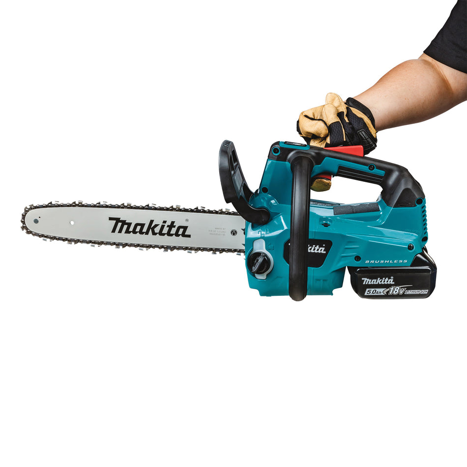 Makita® XCU09PT Brushless Top Handle Chainsaw Kit, Tool/Kit: Kit, 16 in L Bar, 36 V, Lithium-Ion Battery, 5 Ah