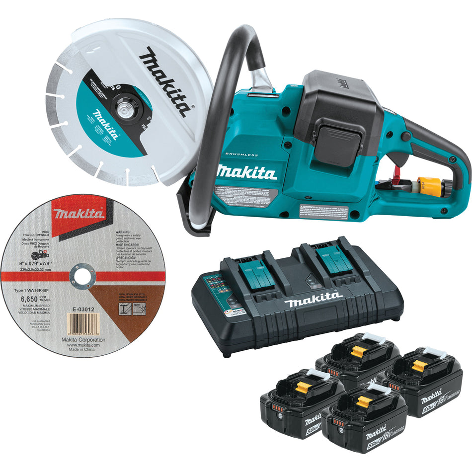 Makita® XEC01PT1 Brushless Power Cutter Kit, Tool/Kit: Kit, 3-1/2 in D Cutting, 18 V, Lithium-Ion Battery, 5 Ah