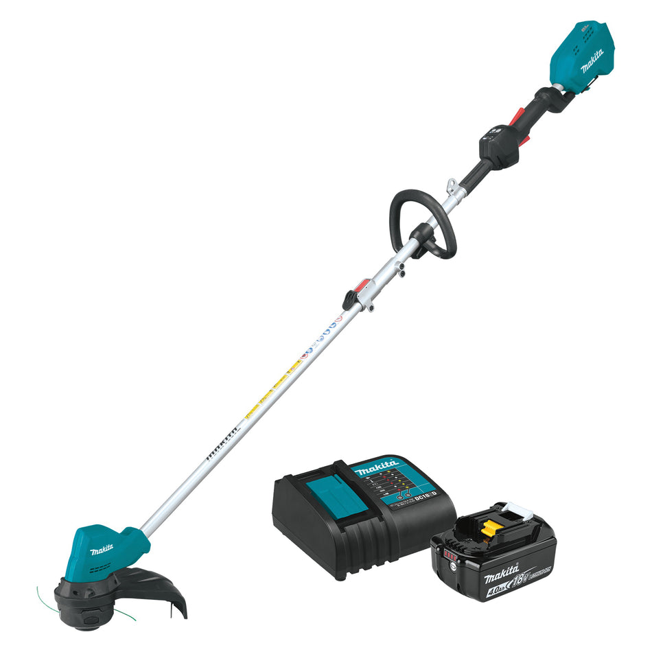 Makita® LXT® XRU12SM1 Cordless String Trimmer Kit, 12 in W Cutting, 0.08 in, 0.095 in Dia Line, 18 V, 4 Ah