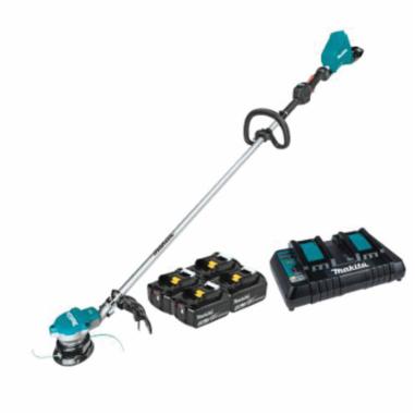 Makita® XRU15PT1 Brushless Cordless String Trimmer Kit, 15 in W Cutting, 1-1/4 in L Shaft, Lithium-Ion Battery, 5 Ah