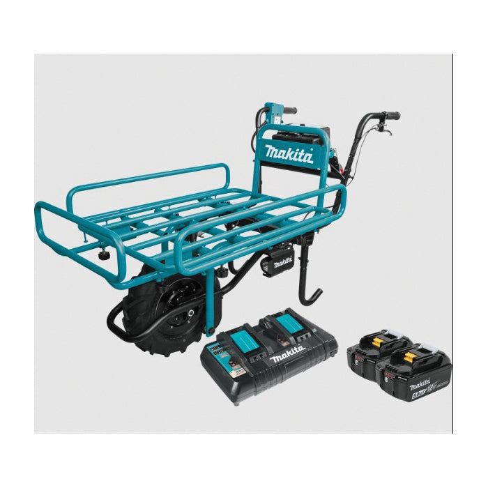 Makita® XUC01PTX2 Power Assisted Flat Dolly Kit, 43-3/4 in OAL, 26-3/8 in OAW, 32-1/4 in OAH, Rear Wheel