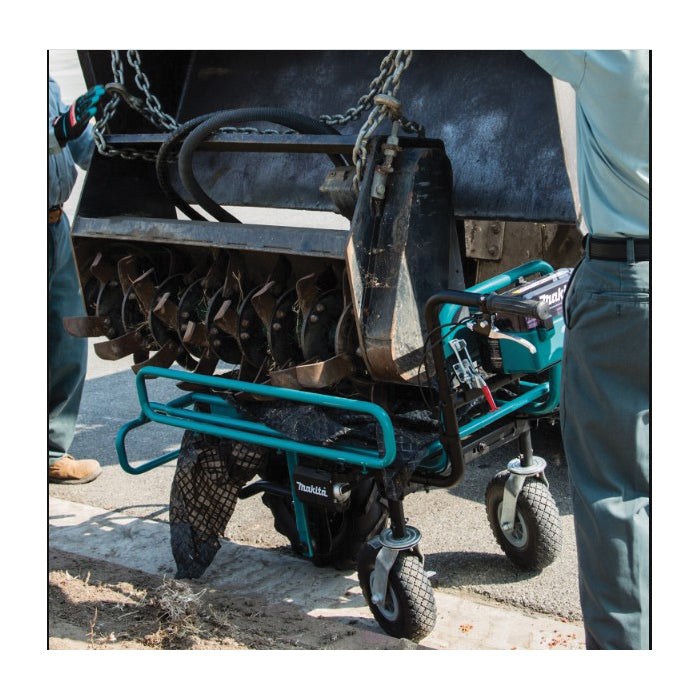 Makita® XUC01PTX2 Power Assisted Flat Dolly Kit, 43-3/4 in OAL, 26-3/8 in OAW, 32-1/4 in OAH, Rear Wheel