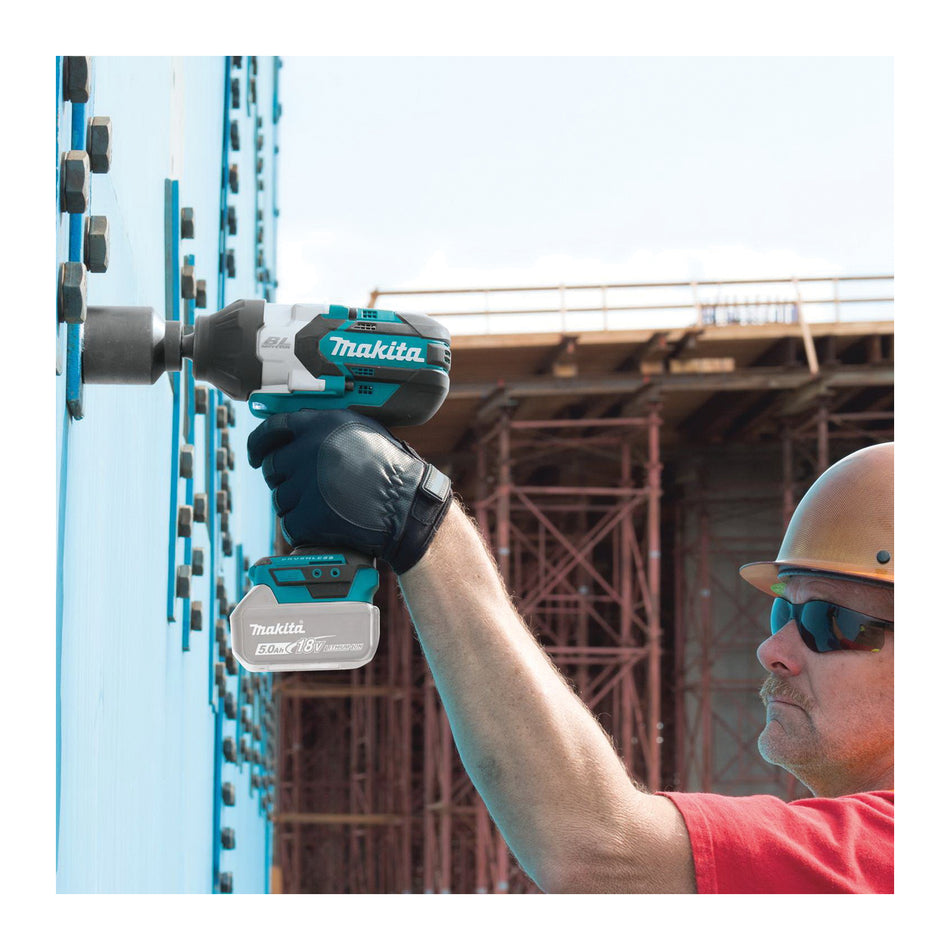 Makita® XWT08Z Impact Wrench, Tool/Kit: Tool, 1/2 in Drive, Square Drive, 740 ft-lb Fastening/1180 ft-lb Nut Busting