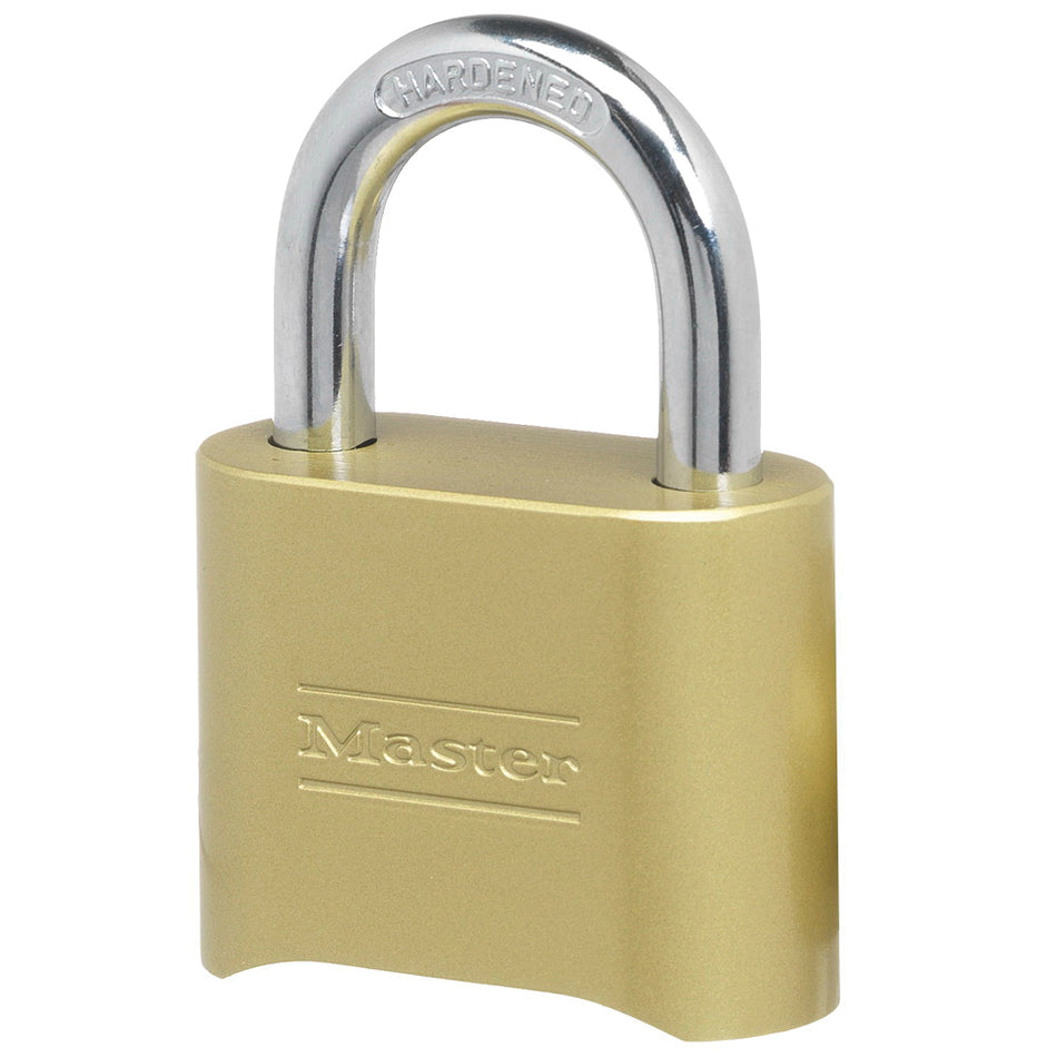 Master Lock® 175D Combination Padlock, Keyed Key, Steel/Zinc