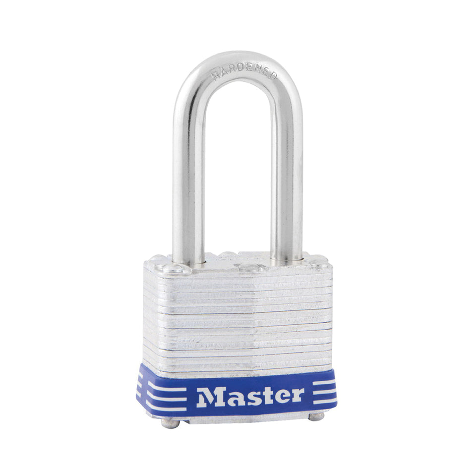 Master Lock® 3DLF Keyed Different Padlock, 9/32 in Dia Shackle, 4-Pin Tumbler Locking Mechanism, Steel