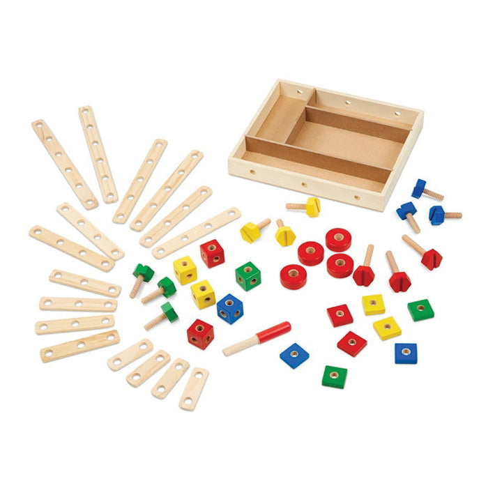 Melissa & Doug® 5151 Construction Building Set, 4+ years, Wood, 48-Piece