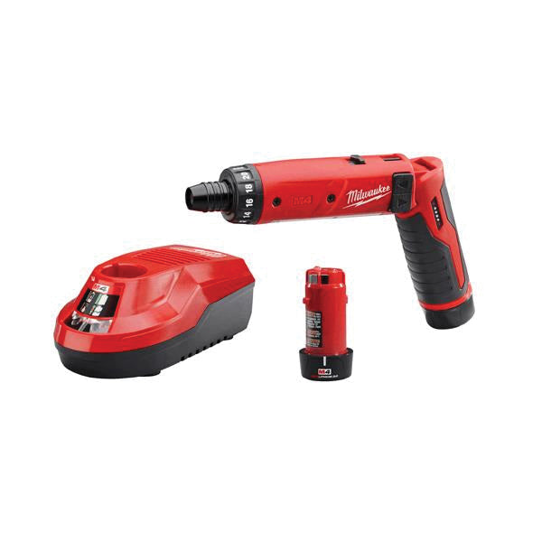 Milwaukee® M4™ 2101-22 Screwdriver Set, Tool/Kit: Kit, 44 in-lb, Quick Change Chuck, 4 V, 200 rpm, 600 rpm Speed