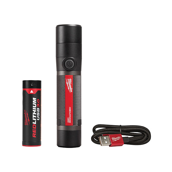 Milwaukee® 2160-21 Flashlight, LED Bulb, 800 Lumens Lumens, 3 Ah, Lithium-Ion Battery, Black Housing