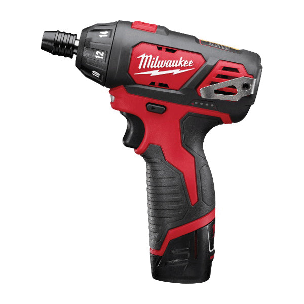 Milwaukee® M12™ 2401-22 Screwdriver Kit, Tool/Kit: Kit, 175 in-lb, 1/4 in Chuck, Quick-Change Hex Chuck, 12 V