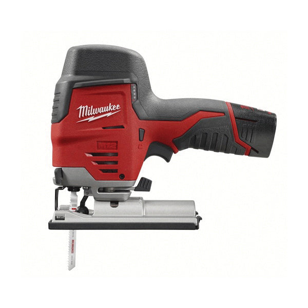 Milwaukee® 2445-21 High Performance Jig Saw Kit, Tool/Kit: Kit, 3/4 in L Stroke, 12 V, Lithium-Ion Battery, 8 in OAL