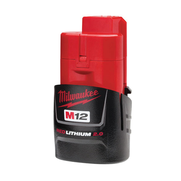 Milwaukee® M12™ REDLITHIUM™ 48-11-2420 Battery Pack, 12 V, 2 Ah Battery Capacity