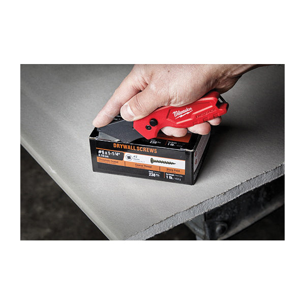 Milwaukee® FASTBACK™ 48-22-1500 Utility Knife, Utility Blade, 1.27 in L Blade, Steel Blade, 6.15 in OAL