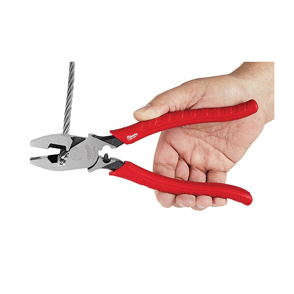 Milwaukee® 48-22-6100 Lineman's Plier With Crimper, 9 in OAL, 1.77 in Jaw Opening, 1.6 in L Jaw, Comfort Handle