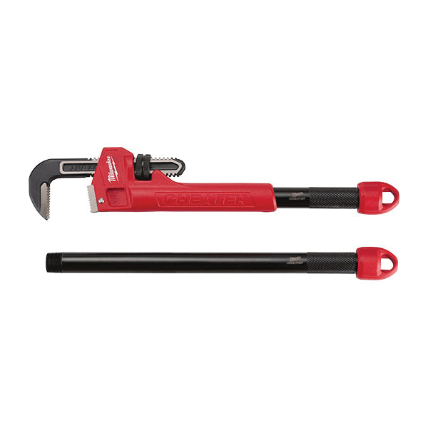 Milwaukee® 48-22-7314 Cheater Pipe Wrench, 21.8 in OAL, 2-1/2 in Jaw, Serrated Jaw, Ergonomic Handle, Steel Jaw