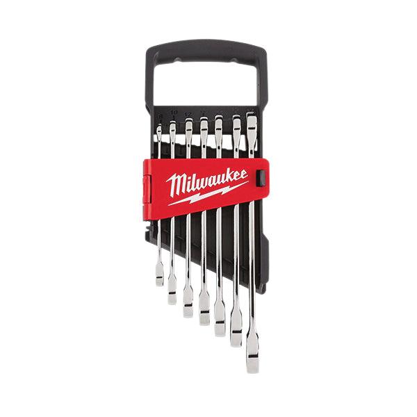 Milwaukee® 48-22-9506 Ratcheting Combination Wrench Set, System of Measurement: Metric, 7 -Piece