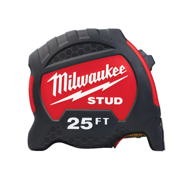 Milwaukee® STUD™ 48-22-9725 Gen II Tape Measure, 25 ft L Blade, Steel Blade, Belt Clip Locking, Pocket Clip: Yes