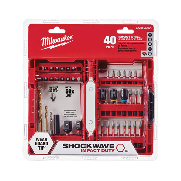 Milwaukee® SHOCKWAVE™ 48-32-4006 Impact Drill and Drive Set, 40 -Piece