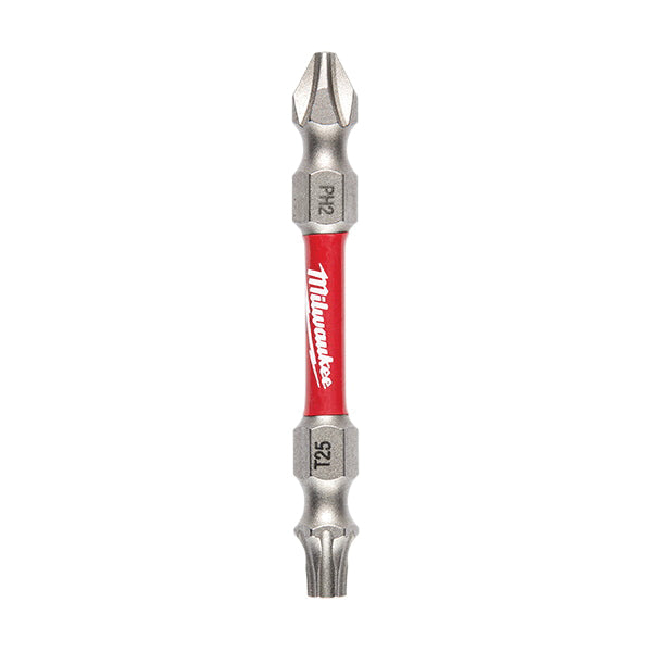 Milwaukee® SHOCKWAVE™ 48-32-4312 Ended Bit, Phillips®, Torx® Point, PH2, T25 Point, Double End, Alloy76™ Steel