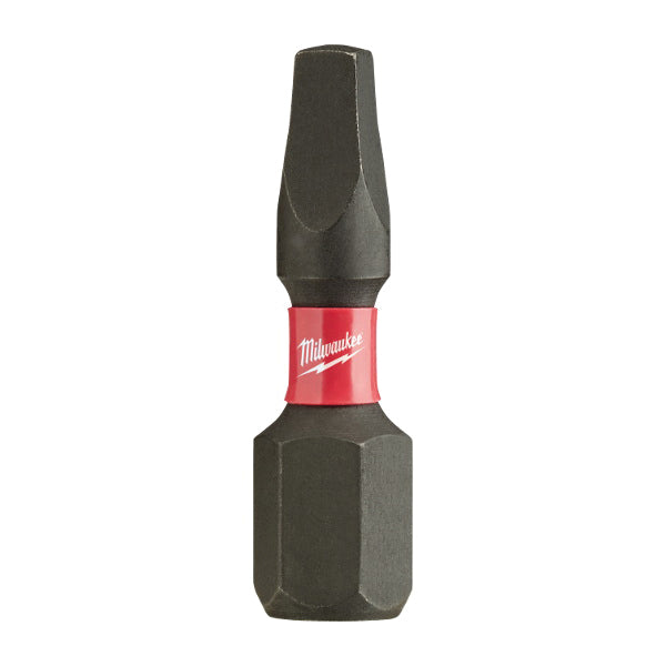 Milwaukee® SHOCKWAVE™ 48-32-4605 Screwdriver Bit, Square Recessed Point, #2 Point, 1 in OAL, Steel