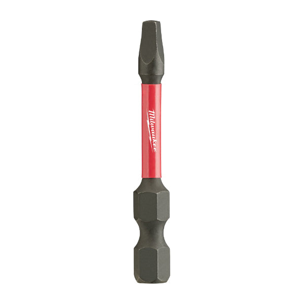 Milwaukee® SHOCKWAVE™ 48-32-4472 Power Bit, Square Point, #2 Point, 2 in OAL, 1/4 in Shank, Single End, Alloy Steel