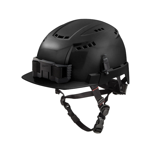 Milwaukee® BOLT™ 48-73-1330 Safety Helmet, Front Brim, Hat Class: Class C, Padded Suspension, Black Helmet