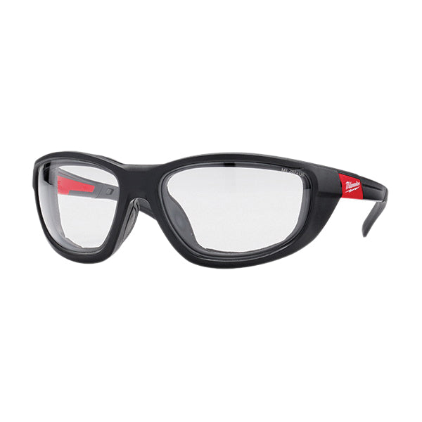 Milwaukee® 48-73-2040 Safety Glasses, Unisex, M, Clear Lens, Anti-Fog, Anti-Scratch Lens, Black Frame, Straight Temple