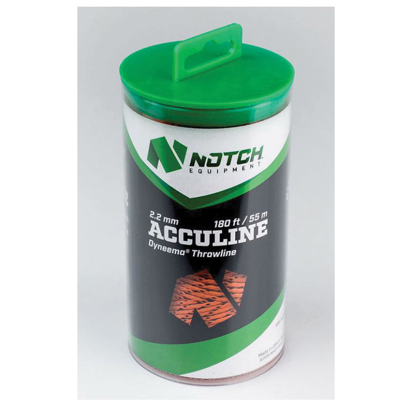 Notch® Acculine NTL22-180 Throwline, Dyneema®, Black/Orange