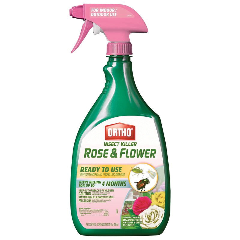 ORTHO® 0345610 Ready-to-Use Rose and Flower Insect Killer, Liquid, Indoor, Outdoor, 24 oz