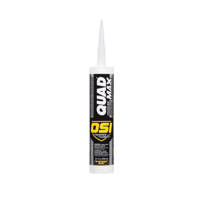 OSI QUAD® Max 1868684 Sealant, Liquid, White, Alcohol, Polymer Base, 24 to 72 hr Curing, 9.5 fl-oz, Cartridge