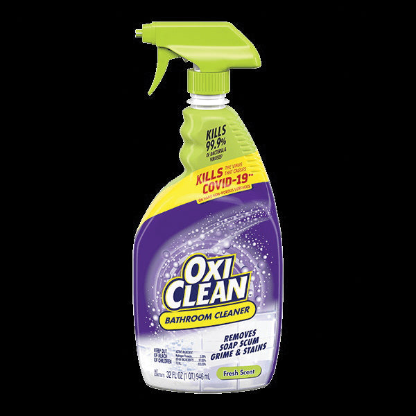 OXICLEAN™ 00053 Bathroom Cleaner, 32 oz, Spray Bottle, Liquid, Lemon