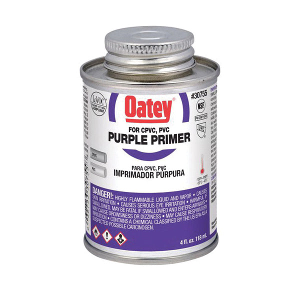 Oatey® 30755 Primer, 4 oz, Can, Liquid, Purple, Solvent