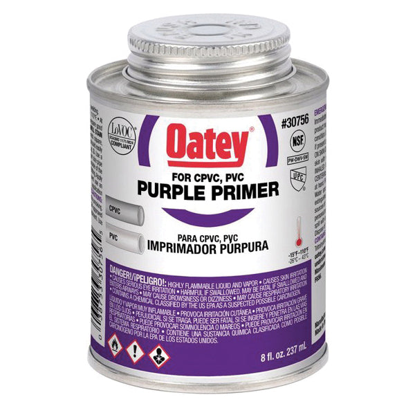 Oatey® 30756 Primer, 8 oz, Liquid, Purple, Solvent