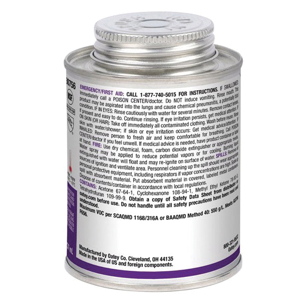 Oatey® 30756 Primer, 8 oz, Liquid, Purple, Solvent