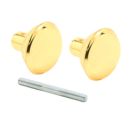 PRIME-LINE® E 2297 Door Spindle Knob Set, 2-3/16 in Dia, Brass, Polished Brass