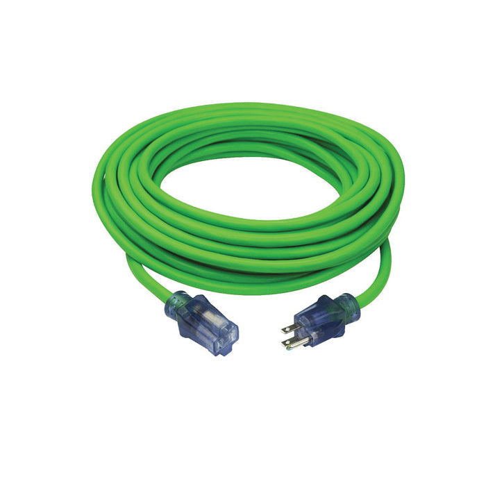 PRIME® Neon Flex® NS512830 Outdoor Extension Cord With Primelight® Power Indicator Light, 125 V, 12 to 3 AWG Conductor