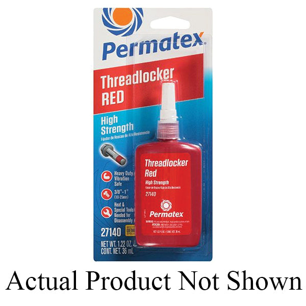 Permatex® 26210 Threadlocker, Liquid, Red, Mild, 24 hr Curing, 10 mL, Bottle