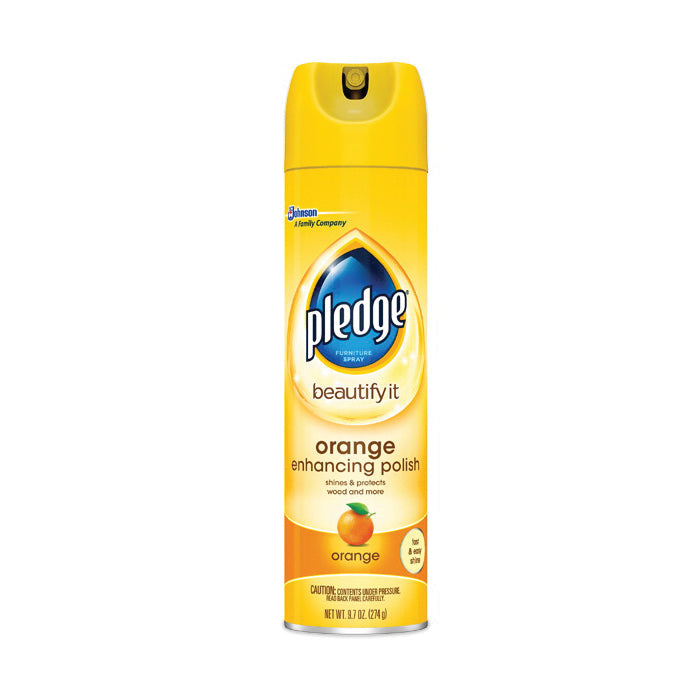 Pledge® 72373 Enhancing Polish, 9.7 oz, Orange