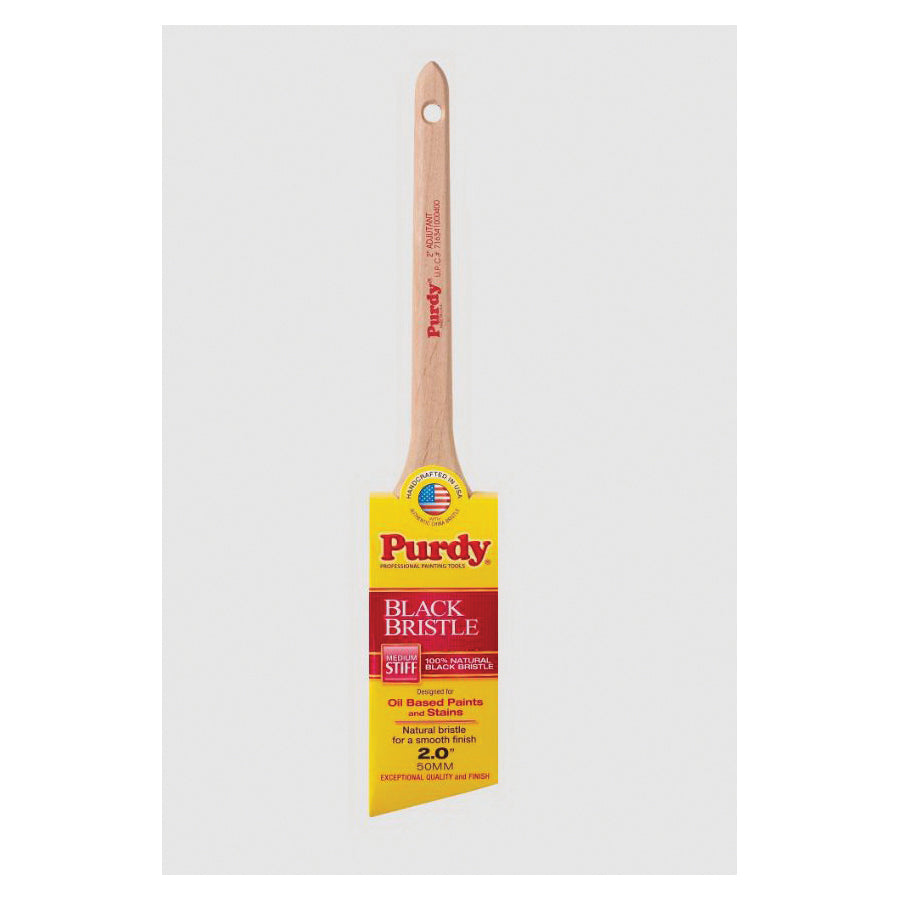 Purdy® Black Bristle Adjutant™ 144024020 Paint Brush, 2 in W Brush, Medium Bristle, Natural Hog Hair Bristle