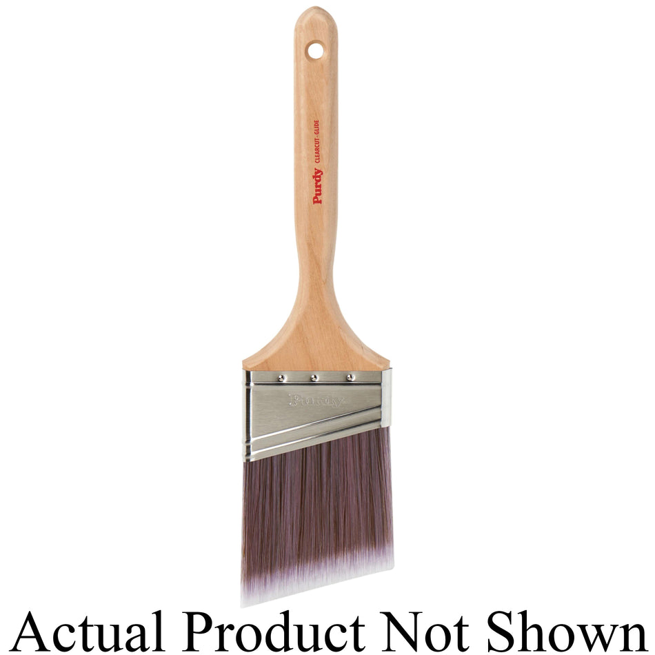 Purdy® Clearcut® Glide™ 144152125 Trim Brush, 2-1/2 in W Brush, Stiff Bristle, Polyester Bristle, Hardwood Handle