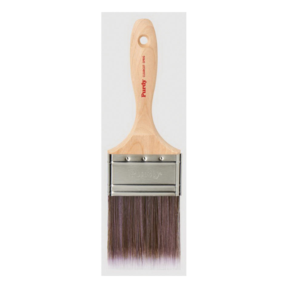 Purdy® Clearcut® Sprig™ 144380130 Paint Brush, 3 in W Brush, Tynex Nylon/Orel Polyester-Blend Bristle, Hardwood Handle